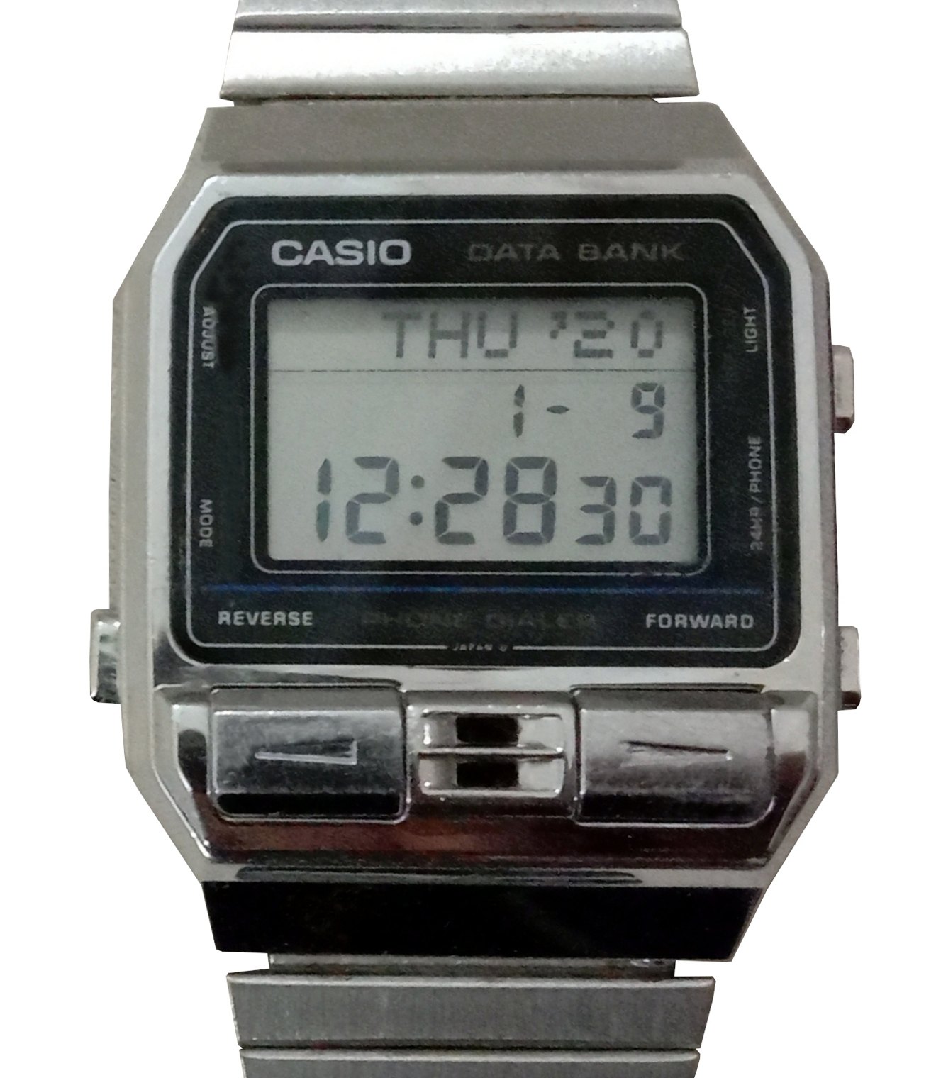 Figure 7 — The Casio DBA-800 Data Bank, which could dial a stored number by sounding its touch tones into a telephone.