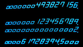 Figure 28 — The Descal's four-row display in blue-white phosphor.