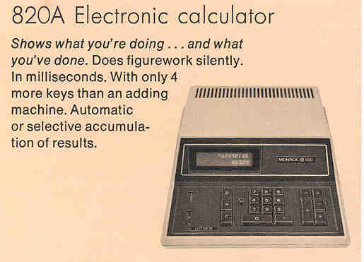 Figure 26 — Monroe's advertisement for the 820A.