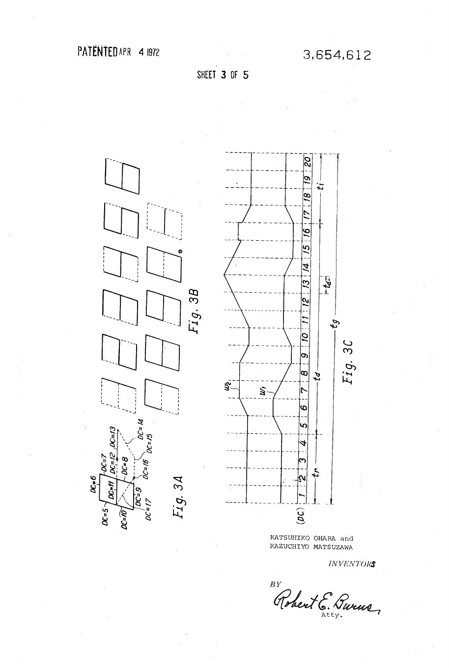 Figure 19 — The Descal patent's drawings of the digit strokes formed from slope and step sweeps.