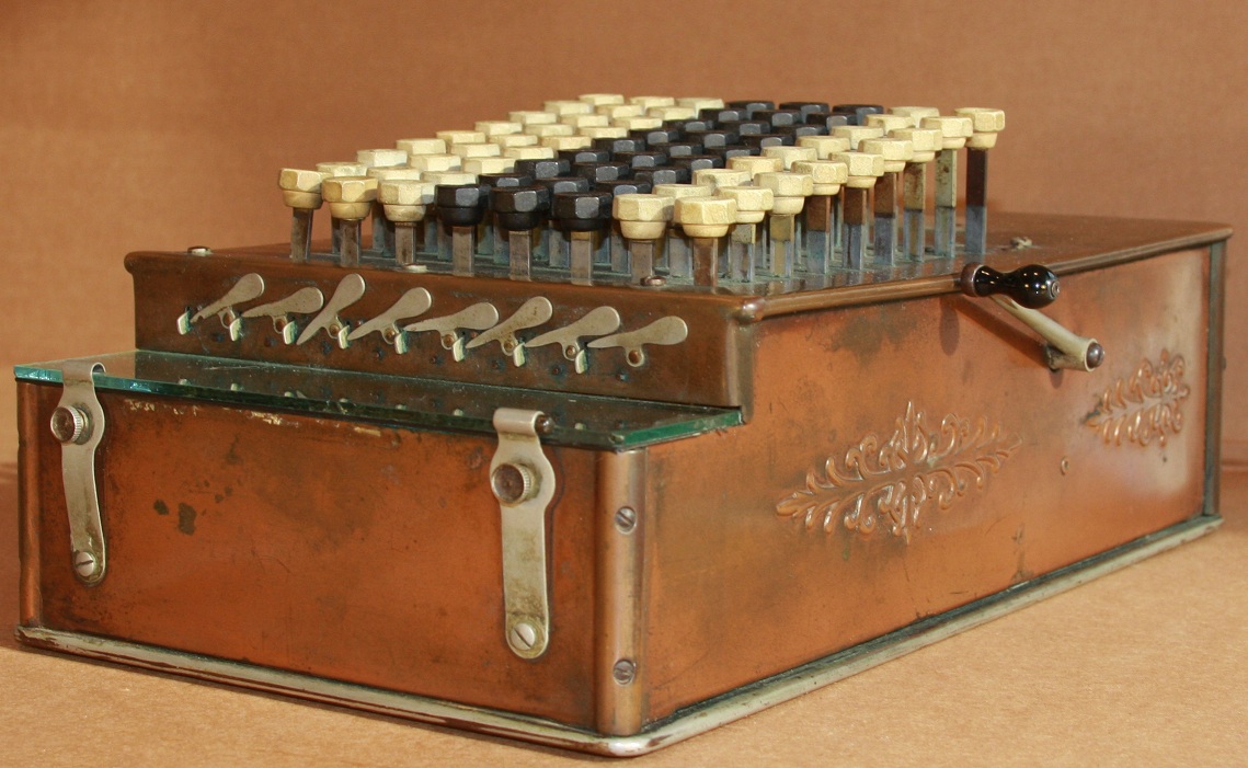 Figure 23 — What the dial adders were cheaper than: a Felt & Tarrant Comptometer, Model A, the key-driven office adding machine.