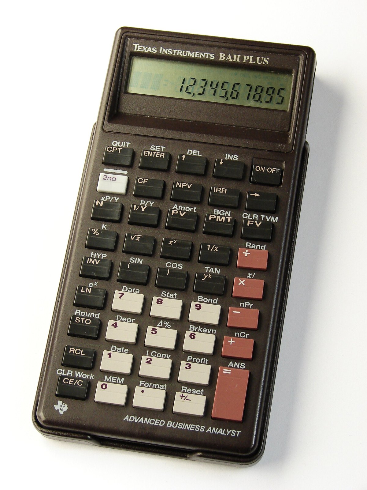 Figure 9 — The Texas Instruments BA II Plus, the 12C's rival in the finance classroom and the CFA exam room.