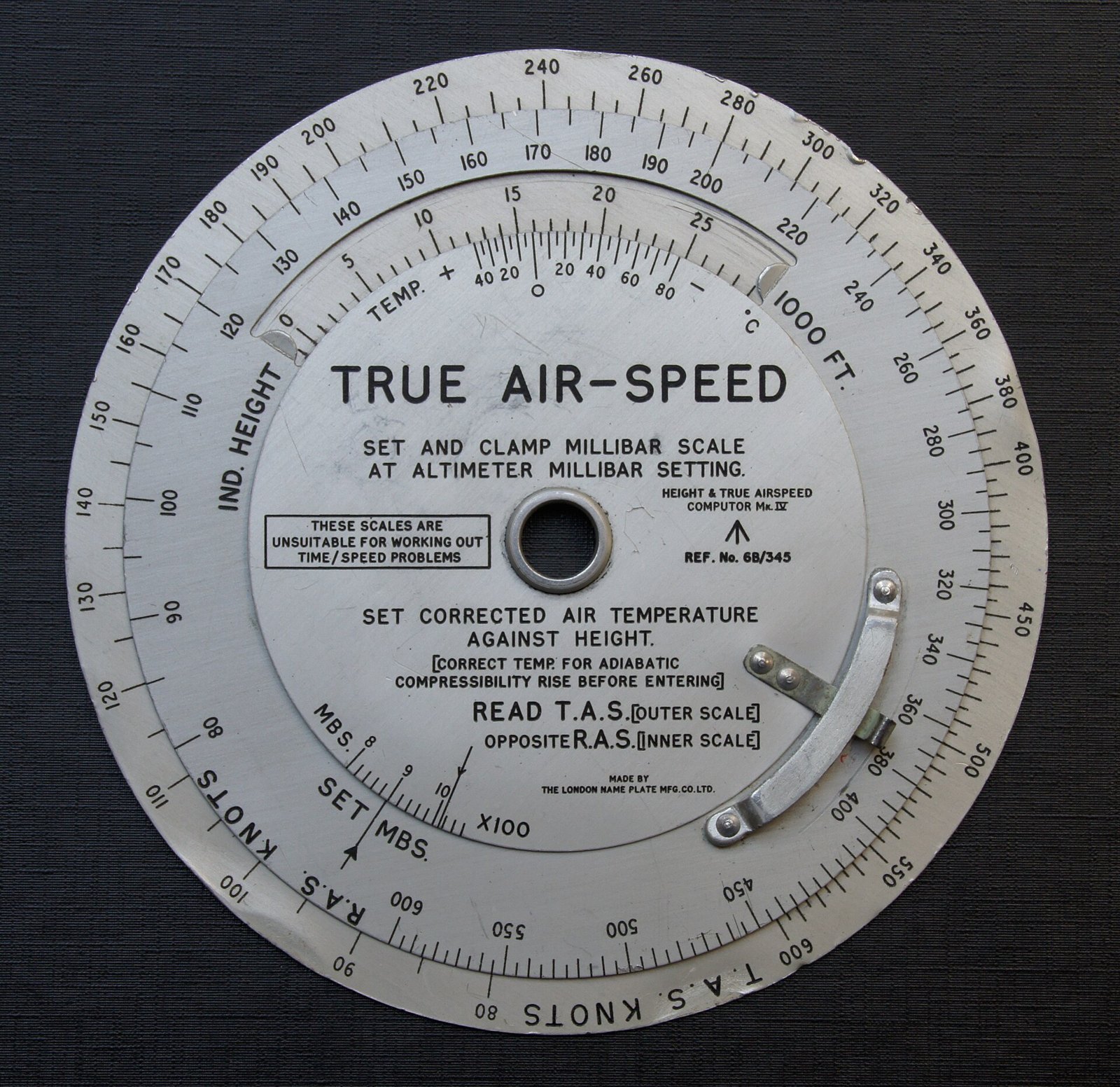 Figure 7 — A British military "True Air-Speed" computer, reference 6B/345, used from the Second World War into the 1960s.
