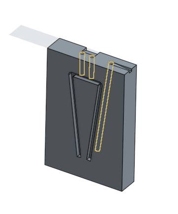 Figure 6 — The carry lever in its bearing block, with the wire spring shown in place.