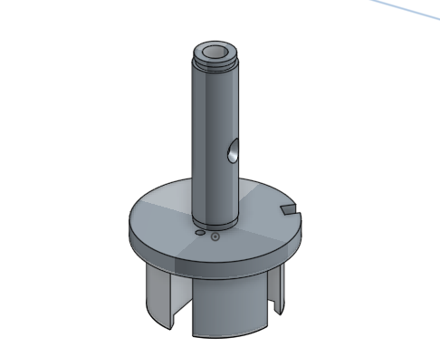Figure 2 — A CAD model of one of the machine's turned components, rebuilt from the original drawings.