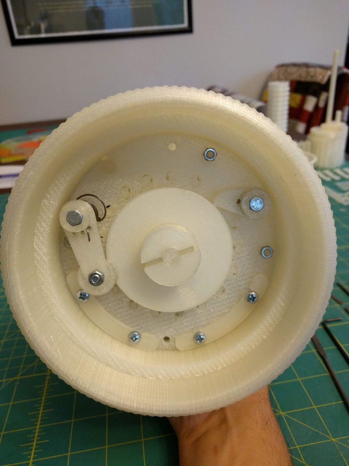 Figure 11 — The internals seen from below, with the transmission and carry mechanism in place.