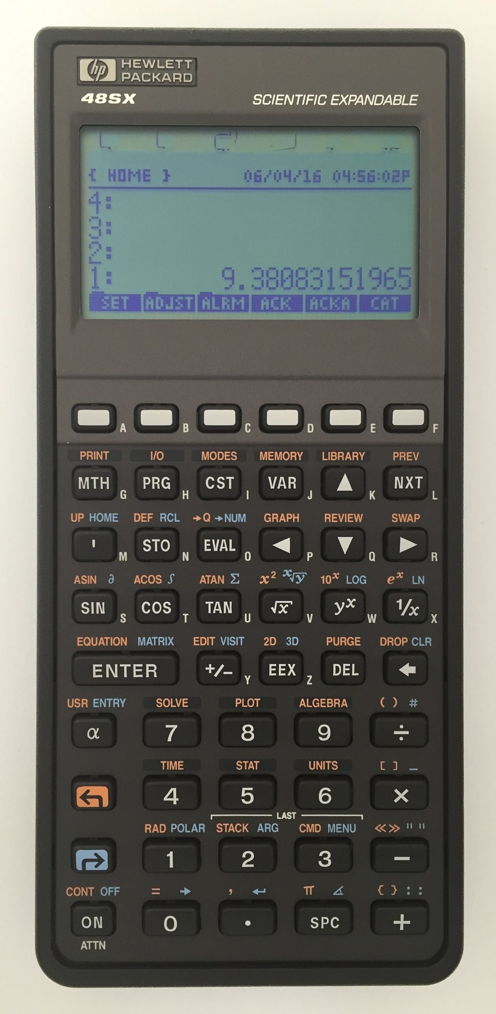 Figure 7 — The HP 48SX of 1990, showing the square root of 88 on its stack.