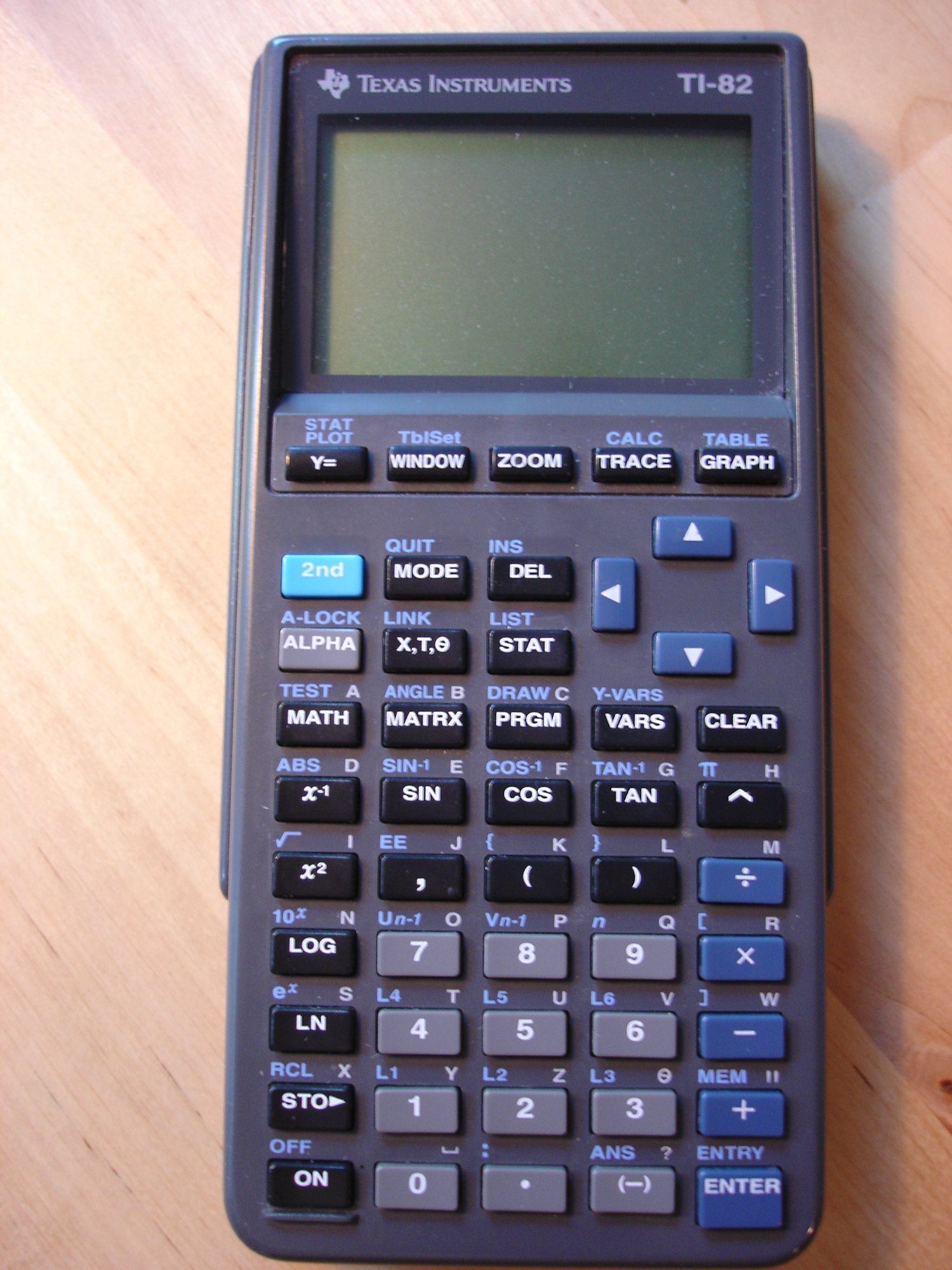 Figure 9 — The TI-82 of 1993, with the five graph keys under the screen that the TI-83 and TI-84 kept.