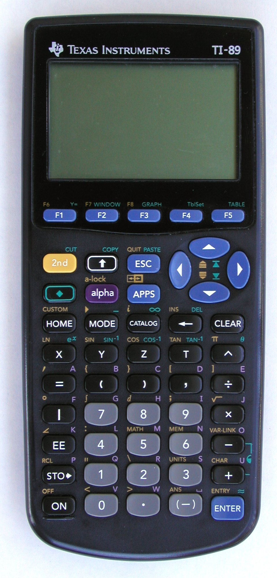 Figure 12 — The TI-89 of 1998, which put the TI-92's computer algebra into a calculator of ordinary size.