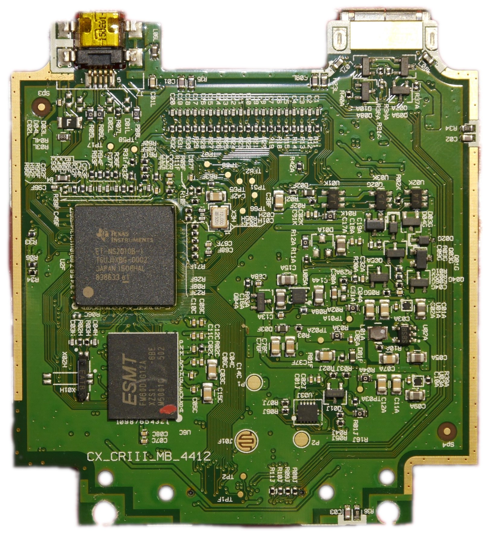 Figure 6 — The main board of a TI-Nspire CX CAS, TI's ARM-based calculator, for comparison with the CE's eZ80 design.