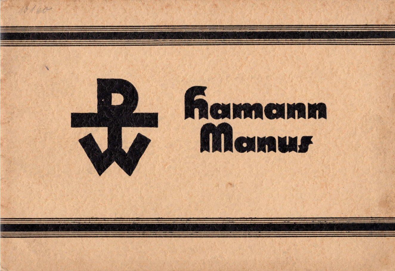 Figure 6 — The cover of Handhabung der Hamann Manus Rechenmaschine, the factory operating manual (DeTeWe, Berlin SO 36, c. 1937–44).