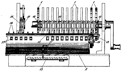 Figure 12 — DE 432,435, "calculating machine with automatic division" (filed 19 December 1924): the patent that brought one crank direction for all operations.