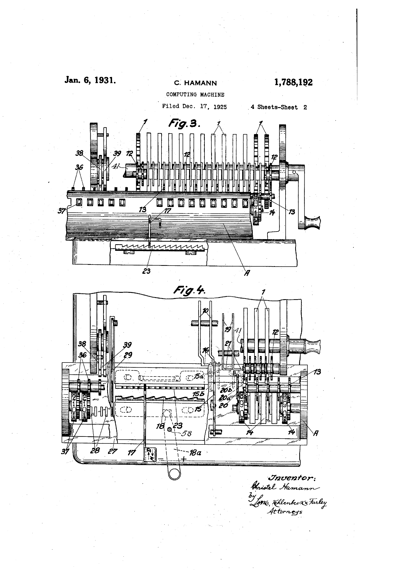 Figure 16 — US 1,788,192, sheet 2.