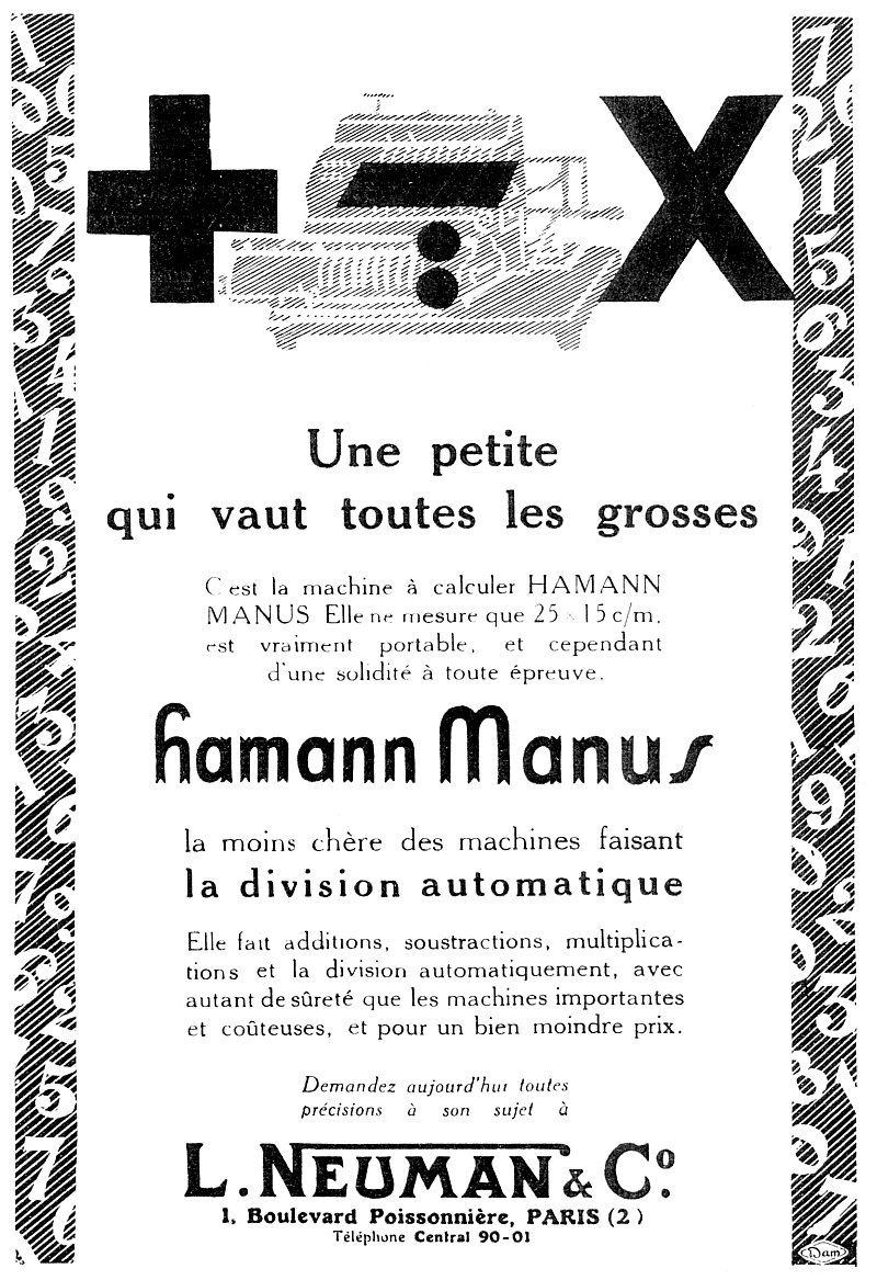 Figure 10 — The Manus presented to French office managers in Mon Bureau, 1926.