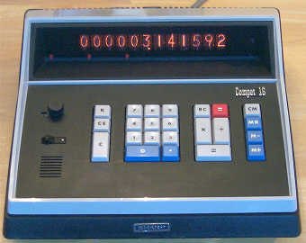 Figure 11 — A Sharp Compet 16 (CS-16S) of 1969, with twelve multiplexed NEC Nixies.