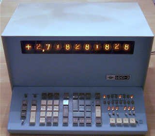 Figure 18 — A Wang LOCI-2 of 1965: the logarithmic calculator, with its card reader for 80-step programs.