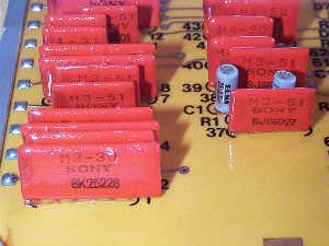 Figure 20 — The hybrid modules of a SOBAX ICC-500: small ceramic substrates with printed resistors and discrete transistors and diodes, which Sony advertised as integrated circuits.