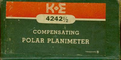 Figure 5 — The cardboard box of a 4242½: "K+E 4242½ Compensating Polar Planimeter".