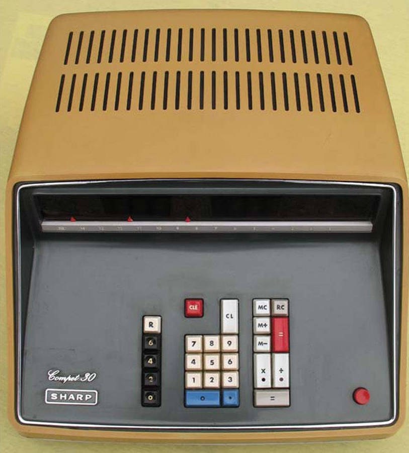 Figure 4 — The Sharp Compet CS-30 desk calculator, the machine the Elektronika 68 is said to follow.